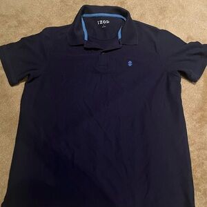 Izod Blue Polo Shirt Classic Design Short Sleeve